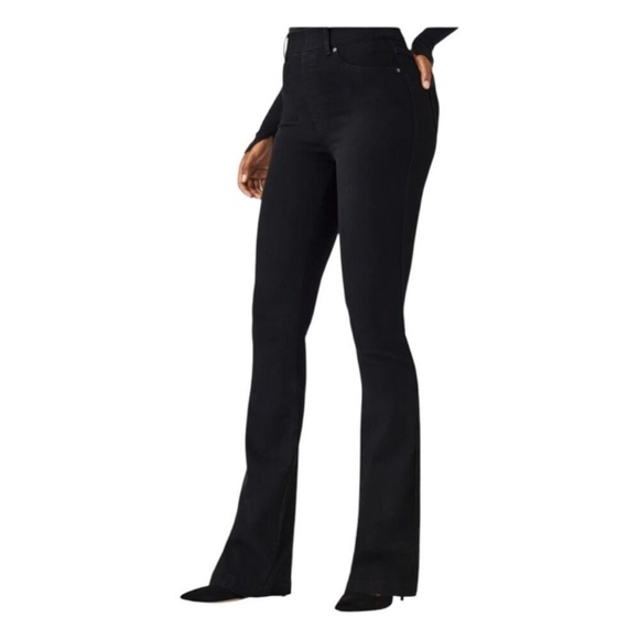 NWOT Spanx Women's Black Flared Jeans - Picture 3 of 7
